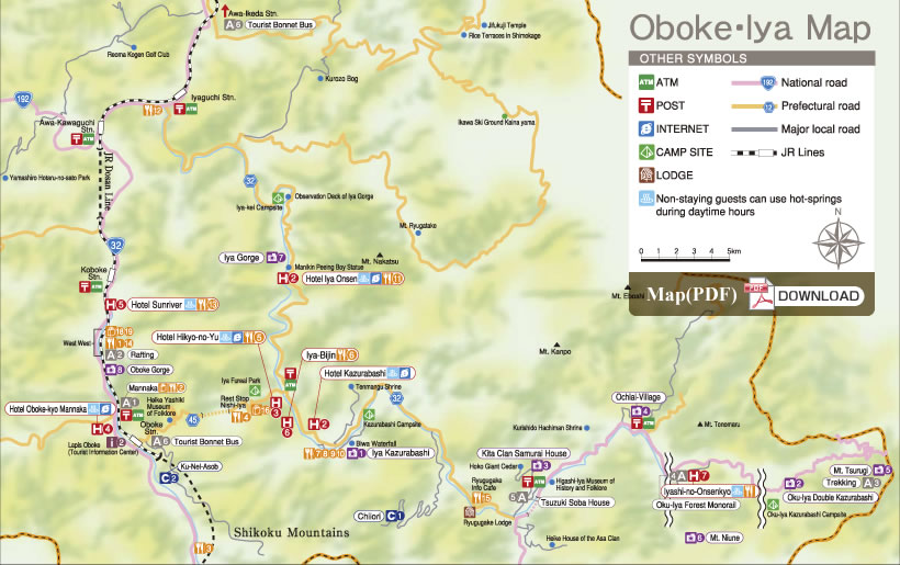 Oboke-Iya Map